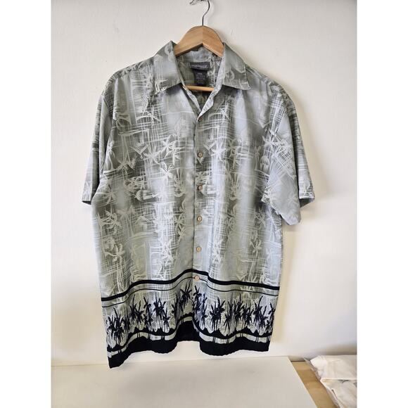 Extreme Gear Green Button-Up Hawaiian Short Sleeve Shirt Men's L - Picture 1 of 4